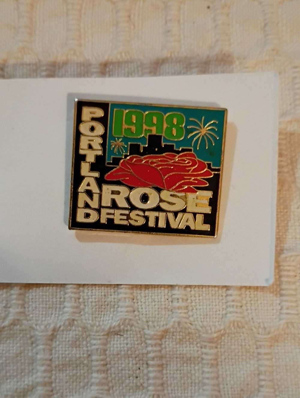 4/$25 Vintage Enamel Metal Pin For Self Expression 1998 Novelty